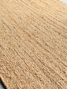 Solid Color Rectangle Jute Area <b>Rug</b> Flat Weave Eco Friendly Farmhouse Style Living Room <b>Rug</b> <b>Thin</b> Pile Handmade - Product Image 2