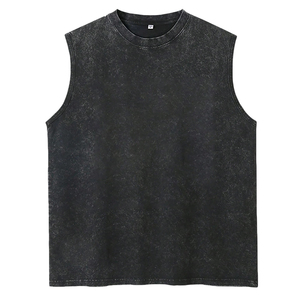 เสื้อกล้ามกล้ามแขนกุดสำหรับผู้ชายเสื้อกล้ามขนาดใหญ่พิเศษสำหรับเล่นกีฬาออกกำลังกายเล่นฟิตเนสกีฬาใส่ด้านนอกซักด้วยกรดออกแบบโลโก้ได้ตามต้องการ - Product Image 1