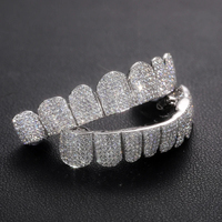 Grillz personnalisés en diamant VVS fin et invisible, bijoux corporels plaqués or, style Hip Hop, livraison rapide, pour mariage et fête