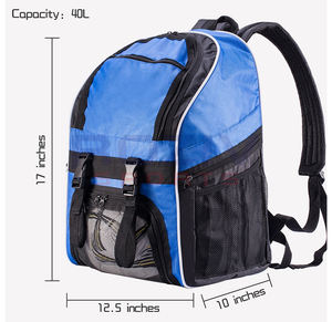 Youth Unisex Outdoor Sports Soccer <b>Backpack</b> Waterproof Polyester High Quality <b>Training</b> Football <b>Backpack</b> Interior Compartment - Product Image 3