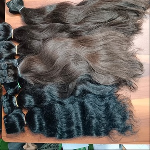 Cabello humano indio alineado con cutícula Virgen sin procesar, ondulado natural y estilo italiano de los vendedores al por mayor baratos - Product Image 1