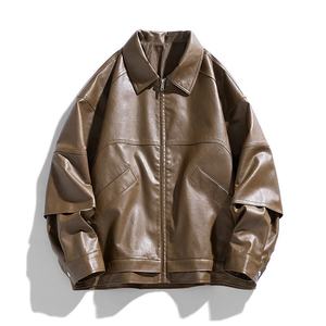 Chaqueta de cuero para hombre, proveedor mayorista de fábrica, OEM, logotipo personalizado, chaqueta de piel auténtica para motorista, prendas de vestir exteriores de moda - Product Image 3