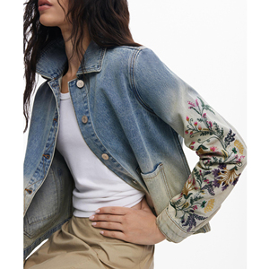 Chaqueta vaquera de ajuste flexible OEM de Pakistán de alta calidad para mujer Fabricante Pakistán Hecho para el estilo de gimnasio Ropa urbana y comodidad - Product Image 5