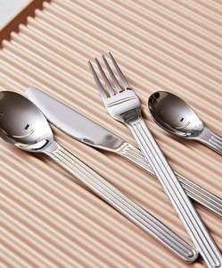 Stainless Steel Flatware <b>Set</b> with Resin Handle Elegant 24 Piece Design Perfect for Kitchenware Stylish Dining and Wedding Events - Product Image 5