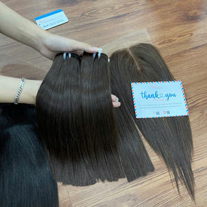 100% cheveux de trame droite en os de haute qualité Extensions de cheveux bruts trame à double tirage cheveux vietnamiens couleur brune prêt à expédier - Product Image 5