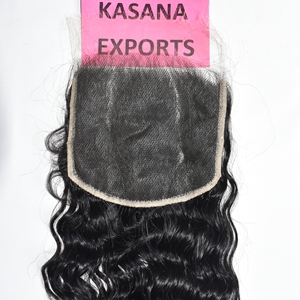 Extensiones de Cabello Humano Natural Vietnamita 100% Virgen, Doble Trama, Onda Profunda, Cierre HD 6*6, Color Negro Natural, Cutícula Alineada para Mujeres - Product Image 1
