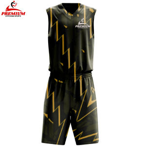Vêtements d'équipe de sport 100% polyester fait uniforme de basket-ball conception de logo personnalisé hommes uniforme de basket-ball en gros - Product Image 3