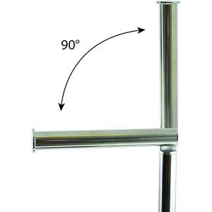 MSV Bergamo - Juego de Baño, 3 en 1 (Escobilla para Inodoro, Portarrollos de Papel Higiénico Combinados), Acero Inoxidable y Vidrio, Negro - Product Image 3