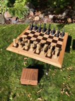 Boîte de rangement en marbre pour jeu d'échecs |   Échiquier en pierre noire et blanche fait main |   Stratégie classique pour adultes et enfants |   Modèle de fleur