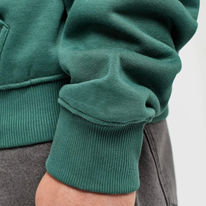 Drop Shoulder Loose Men Sudadera con capucha de algodón para hombres Streetwear Heavyweight Fleece Full Pullover Hoodies - Product Image 4