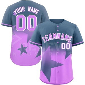 Maillots de baseball et de softball personnalisés avec logo par sublimation, uniformes de sport, manches courtes, nom de l'équipe - Product Image 4