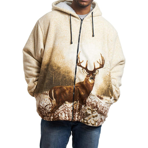 Sweats à capuche zippés personnalisés pour hommes XS 6XL col à capuche en polaire confortable fermeture éclair confortable pour l'hiver - Product Image 4