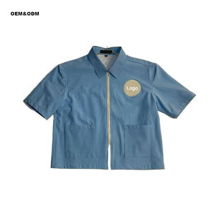 Camiseta de verano transpirable ajustada con cremallera para hombre, ropa de gimnasio de manga corta, ropa deportiva informal, entrenamiento de moda deportiva - Product Image 3