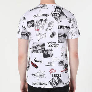 Camiseta de hombre con logotipo de impresión personalizado de alta calidad 100% algodón secado rápido nuevo diseño de moda traje de venta en línea - Product Image 4