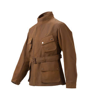 Sophia Men's 2023 Winter Coated Waterproof Stand Collar Motorcycle Safari <b>Denim</b> <b>Jacket</b> Pattern Solid Casual Outdoor Cotton <b>Liner</b> - Product Image 2