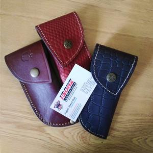 ปลอกมีดพับได้แบบมืออาชีพเคสหนังวัวแท้ปรับแต่ง OEM และ ODM - Product Image 1