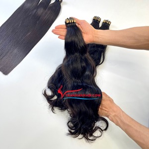Vente en gros de paquets de cheveux bruts vietnamiens, extensions de cheveux humains ondulés de couleur naturelle 100% cheveux vietnamiens vierges - Product Image 5