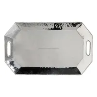 Plateau de service de Noël multifonctionnel en aluminium fait main, style Art Déco, plateau décoratif en métal artisanal, ensemble indien multi-pièces