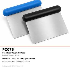 Fida Stainless Dough Scraper with Plastic Handle - Black - Product Image 4