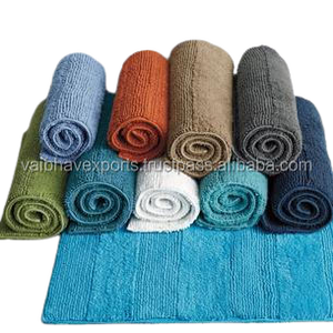 Tapis de bain réversibles de luxe fabriqués en coton indien par l'exportateur Vaibhav pour les hôtels à des prix raisonnables - Product Image 6