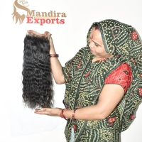 Extensions de cheveux indiens vierges naturels 100 % non traités de haute qualité en gros, fermeture en dentelle HD 6*6, styles ondulés bruts bouclés