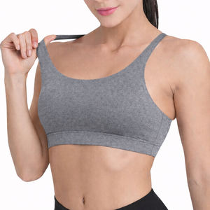 Soutien-gorge de sport respirant à maintien élevé pour femme, dos croisé, pour entraînement, yoga, fitness, en nylon et élasthanne, séchage rapide, vêtements de sport - Product Image 2