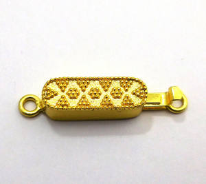 Fermoir de boîte multi-brins 32X8MM 1 brin cuivre oxydé et argent oxydé plaqué or 18 carats fermoir de bijoux en or 18 carats B220 - Product Image 5