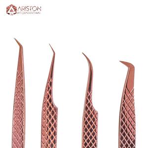 แหนบหนีบขนตาปลอมสีโรสโกลด์พร้อมตัวปรับแต่งโลโก้ตามสั่ง - Product Image 4