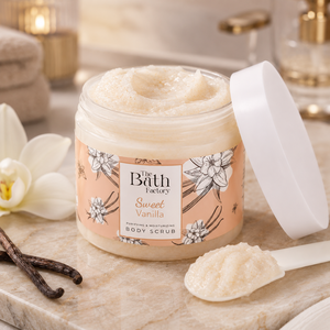 The Bath Factory Sweet Vanilla Shea <b>Body</b> <b>Scrub</b> Exfoliating for Smooth and Radiant Skin - Product Image 4