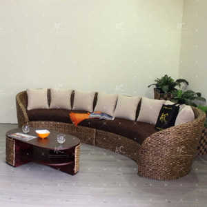 Ensemble de salon moderne en jacinthe courbé tissé à la main pour l'intérieur pour villa, appartement, hôtel, meubles de maison - Product Image 5