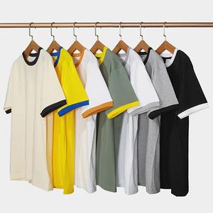 Vente en gros en vrac 100% T-shirts en coton pour hommes T-shirt à col rond uni ample imprimé de logo personnalisé Fabricant OEM - Product Image 5