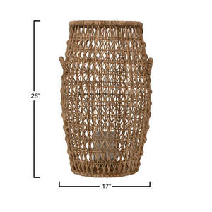Handmade Bamboo Lantern <b>Candle</b> <b>Holder</b>, Rustic Natural <b>Outdoor</b> and Indoor Decorative Light for Garden and Patio - Product Image 6