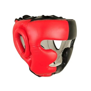 Protector de cabeza de boxeo de cuero profesional Kickboxing protección facial completa entrenamiento ajustable Sparring Headgear Dual Sport acolchado - Product Image 4