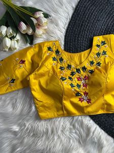 Readymade cosido estilo boutique étnico Hermosa parte delantera trasera bordado mangas Bridal Partywear Seda Sari a juego al por mayor - Product Image 3