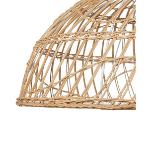 Lámpara colgante de ratán de media cúpula, pantalla de techo de ratán tejida hecha a mano, pantalla de mimbre Natural para decoración de comedor y restaurante - Product Image 4