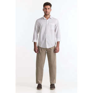 Cotton Linen Casual <b>Shirt</b> MN-CS-SS24-005 <b>Long</b> <b>Sleeve</b> Hooded with <b>Striped</b> Pattern Breathable Poplin Fabric Sizes up to 6XL - Product Image 2