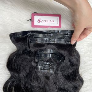 Extensions de cheveux humains bruts vietnamiens de couleur naturelle de style européen prix usine clip sans couture boucle ondulée droite expédition rapide - Product Image 4