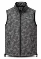 Gilet sans manches coupe-vent à col montant doublé polaire camouflage avec ourlet ajustable pour homme, idéal pour le quotidien en extérieur