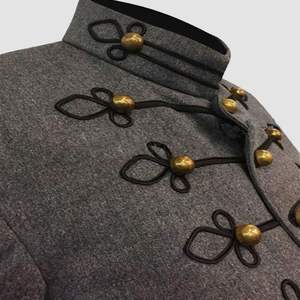 Veste militaire en laine ardoise et noire - Product Image 4