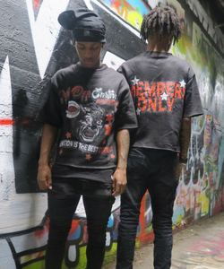 Custom Casual 100% Cotton Round neck Hip Hop <b>T</b>-<b>shirt</b> for men Y2k 3D Printed Washed Oversized <b>Loose</b> fit <b>Cropped</b> <b>T</b> <b>Shirt</b> Men - Product Image 5