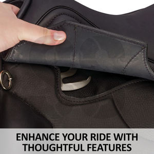 Selle de course équestre pour cheval en cuir de vachette confortable de haute qualité durable Couleurs personnalisées disponibles - Product Image 5
