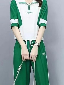 Personnaliser Logo Imprimé Pantalon Chemise Nouveau Élégant Fermeture Éclair 2 Pièces Ensemble Femmes 100% Coton Respirant Ensembles pour Femmes - Product Image 2