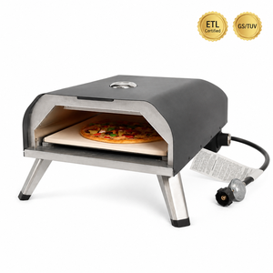 Horno de Pizza a Gas Profesional de 12/16 Pulgadas - Horno de Gas de Acero Inoxidable con Certificación ETL para Cocina al Aire Libre, Barbacoa y Cocción a Alta Temperatura - Product Image 1