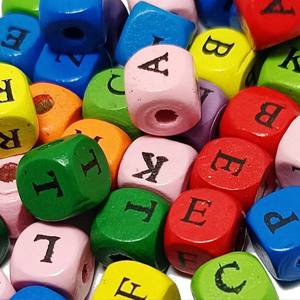 <b>Wooden</b> Beads 6x5mm Round <b>Heart</b> Pattern Colored Wood Hand <b>Crafted</b> Indian Design <b>for</b> Easter & Baptism Occasions - Product Image 2