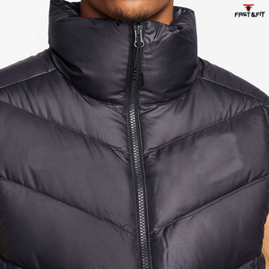 Casual invierno al aire libre cortavientos Puffer chaleco cálido Reversible Nylon con capucha chaquetas sin mangas - Product Image 5