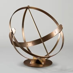 HMA Artesanías Estilo Vintage Globo de latón para la biblioteca del hogar - Product Image 6