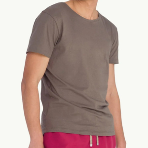 เสื้อยืดคอกลมสำหรับผู้ชายออแกนิกเสื้อยืดผ้าฝ้ายสำหรับผู้ชายเสื้อยืดแขนสั้นสำหรับผู้ชายเสื้อยืดเข้ารูปสีพื้น - Product Image 6