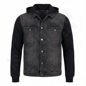 Chaqueta Vaquera de Alta Calidad Estilo Urbano para Hombre, Nueva Moda 2025, Bolsillos Laterales, Corte Ajustado, Cuello Alto, Reversible, para Invierno - Product Image 1