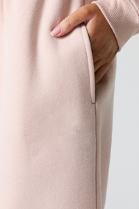 Pantalones de chándal de poliéster/algodón de lana con parte delantera plana de invierno de ajuste Regular hechos a medida para mujer, ropa informal acogedora - Product Image 3