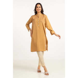 Camisa de Algodón Teñido de Amarillo para Mujer, con Bordado, Cuello Asimétrico, Estampado Floral, Larga, de Popelina y Lino, Tallas XS-XL, para Oficina - Product Image 2